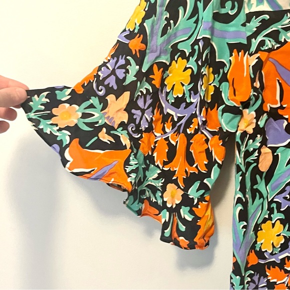 Anthropologie x Maeve flowy colorful floral print blouse - Picture 9 of 15